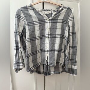 Madewell Black and White Plaid Shirt